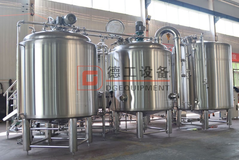 3 Veseels beer mashing system of complete microbrewery