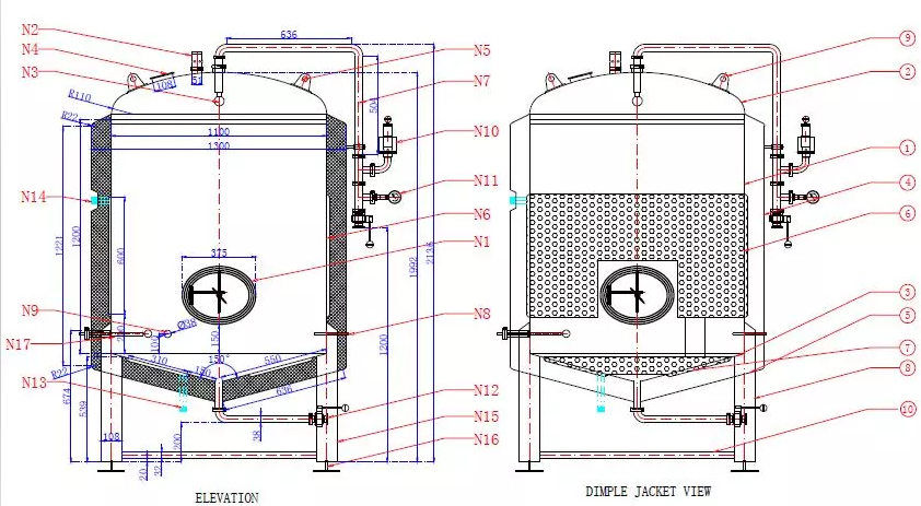 Insulated bright beer tank
