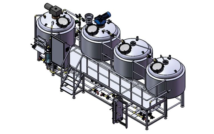 3000L industrial beer equipment 