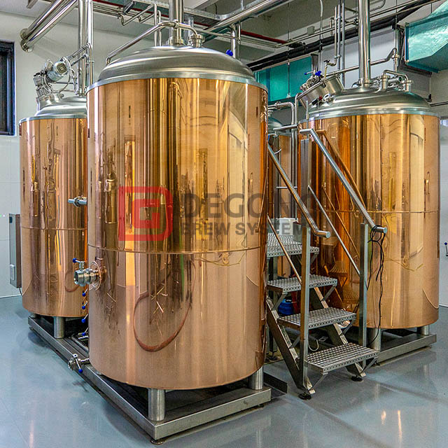 Sistema elaboración de cerveza cobre recipientes cervecería de cobre